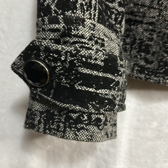 Bke Wool Blend Decorative Double Breasted Black Button Pea Coat Size Lar… - Picture 6 of 10